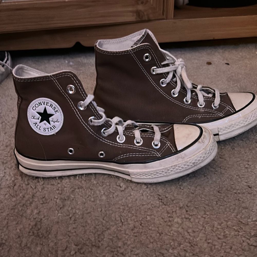 Brown All Star High Top Platform Converse